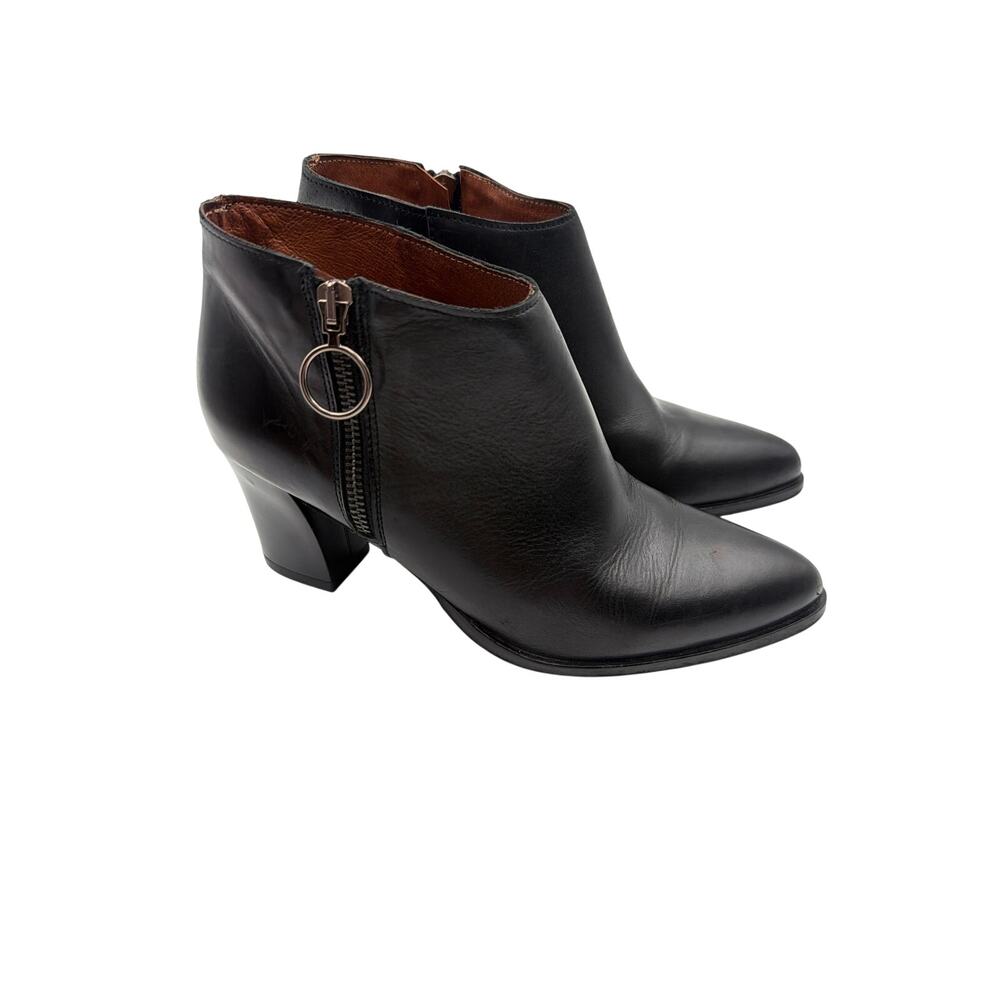 Marroqui Sanchez Black Leather Ankle Boots 37 US 6.5 - 7 Western Moto Made Spain